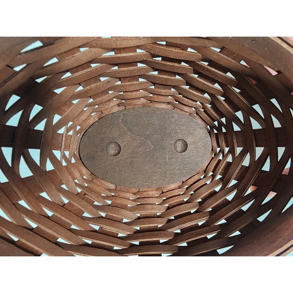 Longaberger Basket Oval Small Woven Wood Handmade USA Farmhouse Grannycore Farm